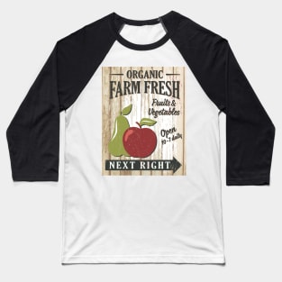 Vintage Farm Market Sign Baseball T-Shirt